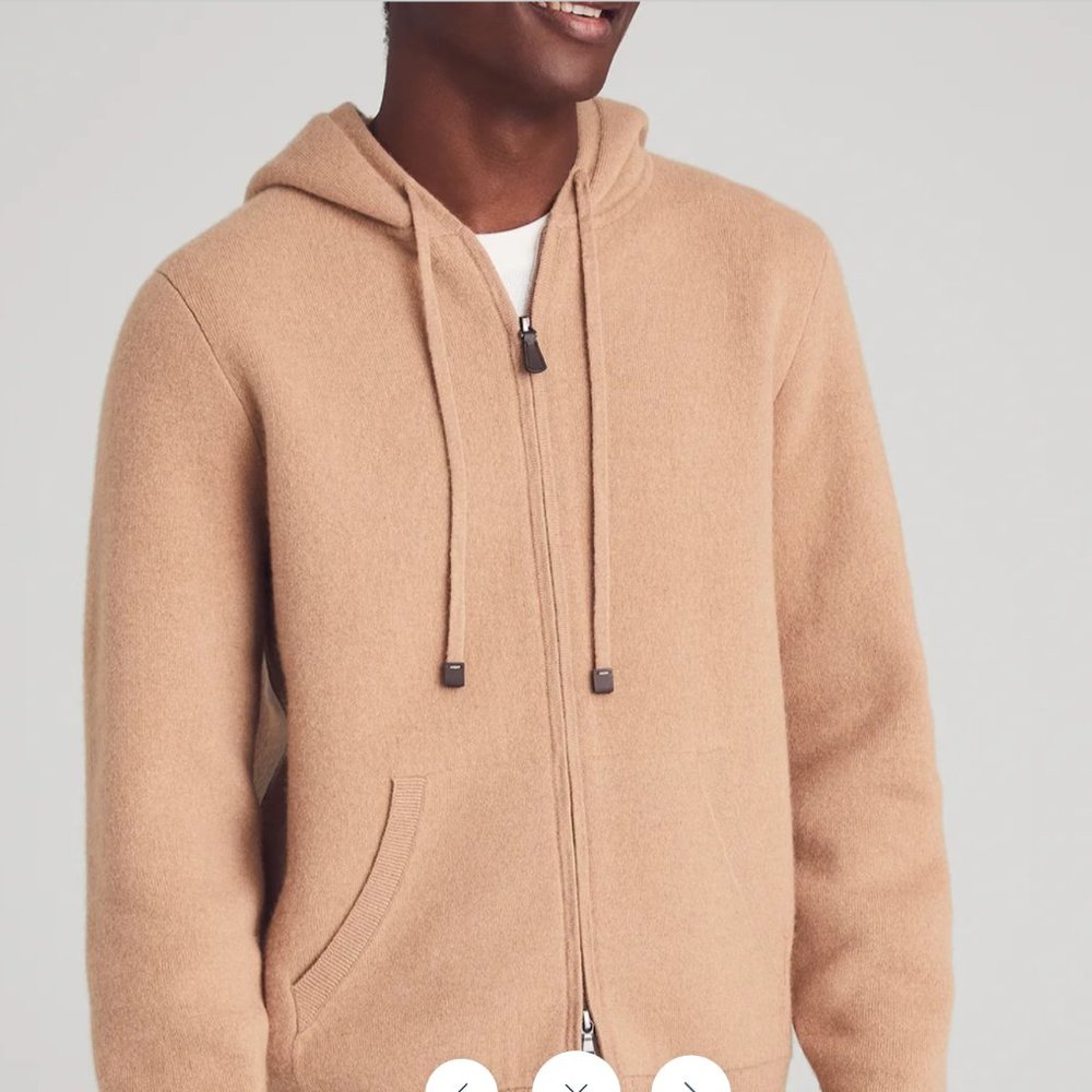 COLUMBUS 100% CASHMERE HOODIE JACKET